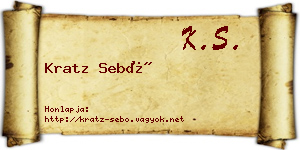 Kratz Sebő névjegykártya